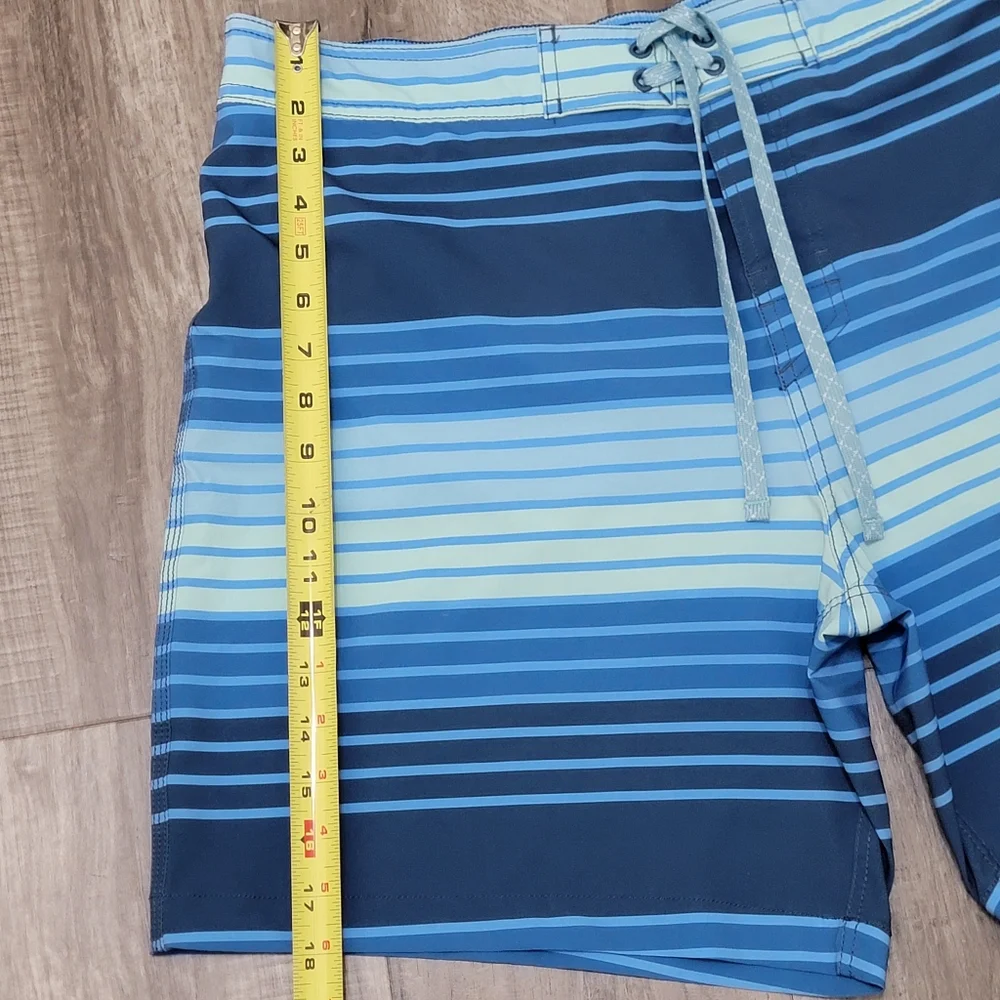 Southern Tide Blue Striped Swim Trunks